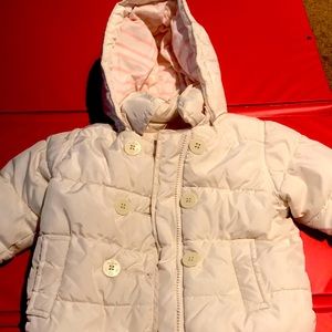 Baby gap white puffy jacket 18 to 24 months
